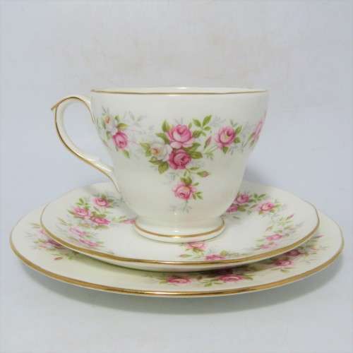 Vintage Duchess June Bouquet porcelain trio