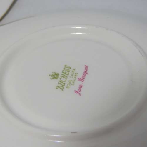 Vintage Duchess June Bouquet porcelain trio