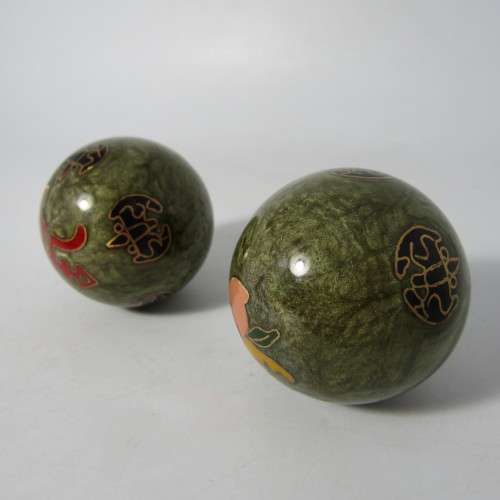Pair of Vintage Chinese musical baoding stress balls