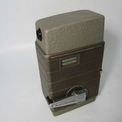 Vintage Bell and Howell 252 8mm movie camera in pouch - damaged