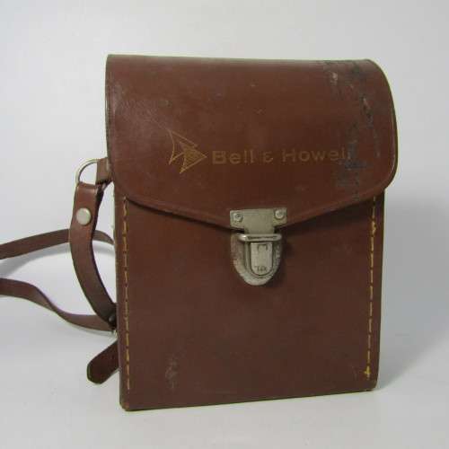 Vintage Bell and Howell 252 8mm movie camera in pouch - damaged