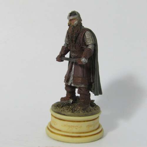 Lord of the Rings chess Gimli white pawn figurine