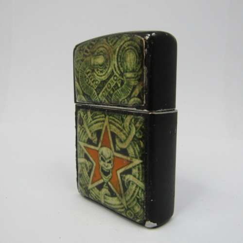 Zippo lighter with skull motif