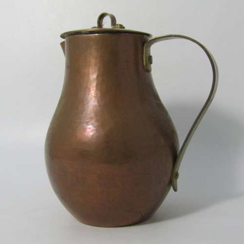 Vintage Meersburg copper pitcher with lid 15cm