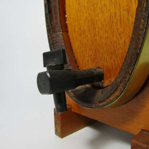 Vintage Oval wine barrel with plastic tap