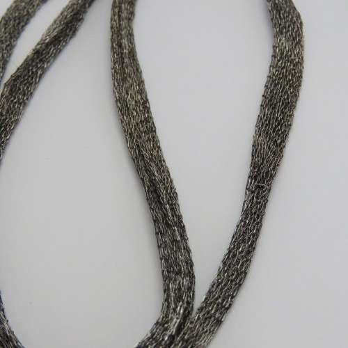 Sterling silver chainmail necklace - Small tear inside - Weighs 7,5 grams - Length 25 cm (closed)