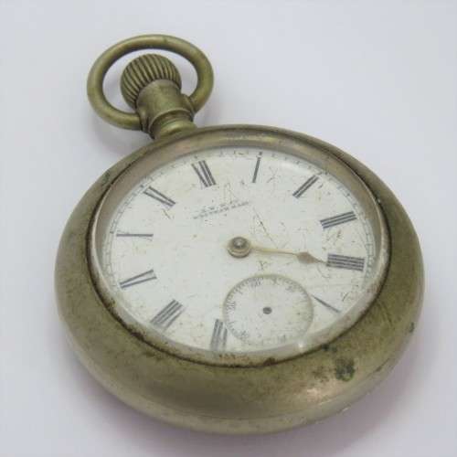 Antique Waltham Mass pocketwatch for spares - Not working - Serial 13818361