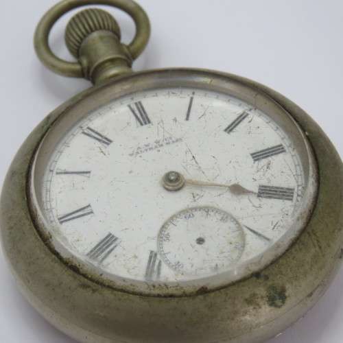Antique Waltham Mass pocketwatch for spares - Not working - Serial 13818361