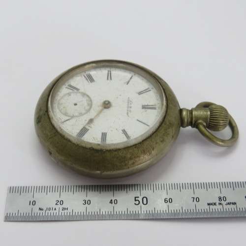 Antique Waltham Mass pocketwatch for spares - Not working - Serial 13818361