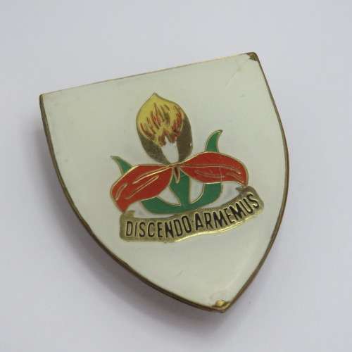 SADF Military Academy shoulder flash - Damaged - Pins replaced