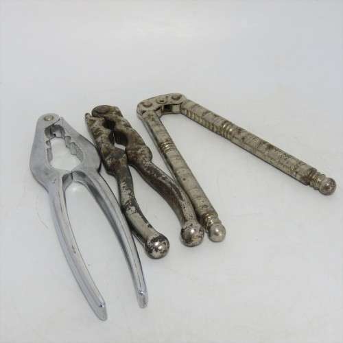 Lot of 3 vintage crab / crayfish cracker tools