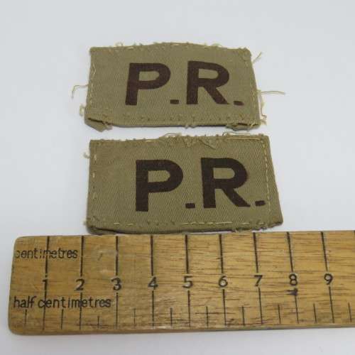 Pair of Police Reserve cloth shoulder titles