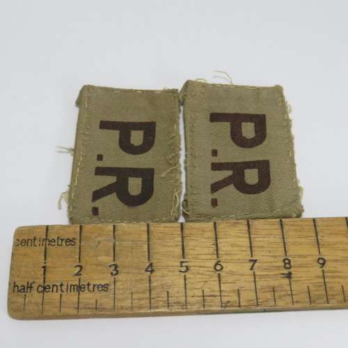 Pair of Police Reserve cloth shoulder titles