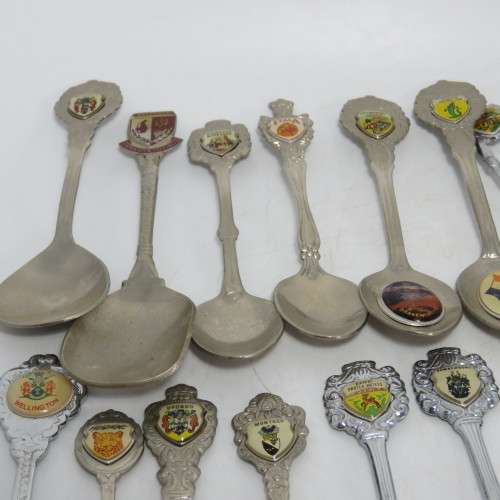 Lot of 27 vintage Souvenir Spoons