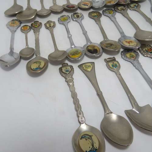 Lot of 27 vintage Souvenir Spoons