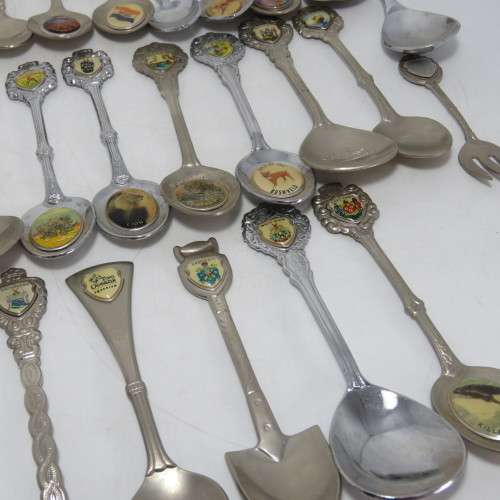 Lot of 27 vintage Souvenir Spoons