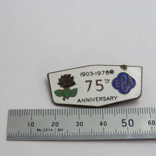 1903-1978 EBA Bowling 75th anniversary pin badge
