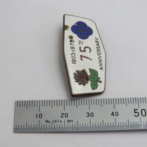 1903-1978 EBA Bowling 75th anniversary pin badge