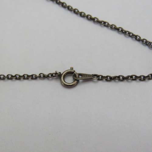 Sterling silver choker necklace with bone inserts - Vintage - Weighs 4,2 g