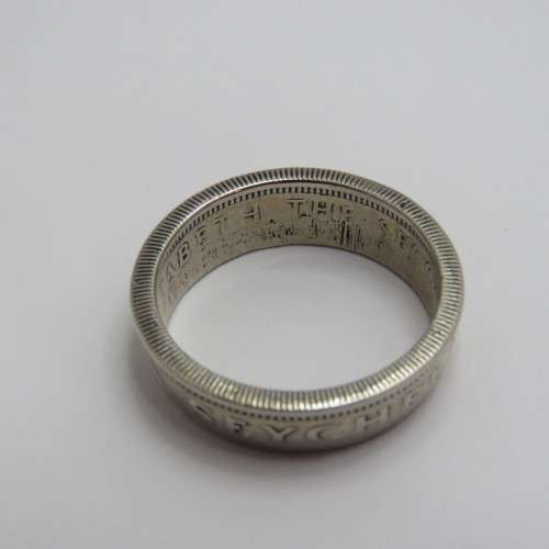 1967 Seychelles coin ring - Size Q