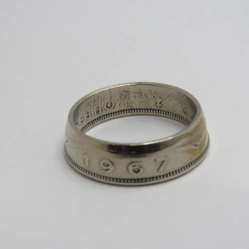 1967 Seychelles coin ring - Size Q