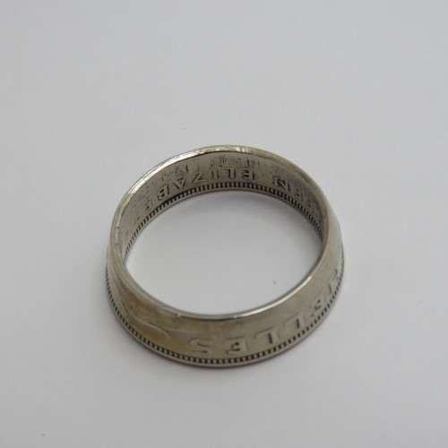 1967 Seychelles coin ring - Size Q