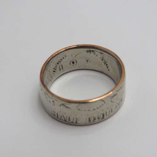 Ring made from 1971 American half dollar - Size U/V