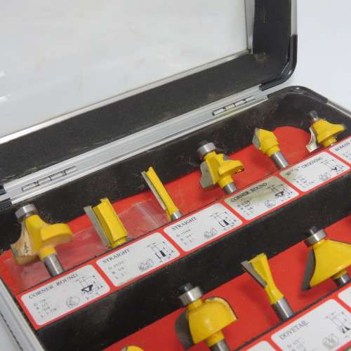 Set of Router bits in case