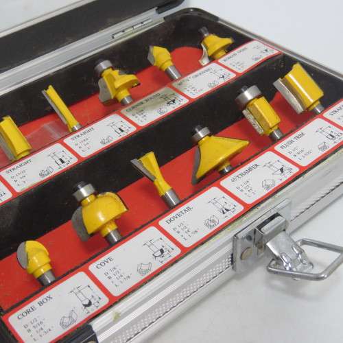 Set of Router bits in case