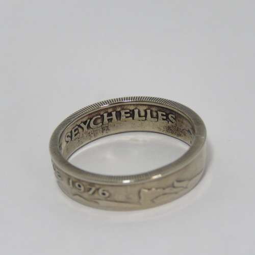 Ring made from 1976 Seychelles coin - Size U 1/2