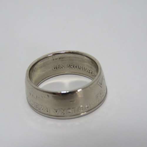 Ring made from 1943 Polish coin - Size W 1/2