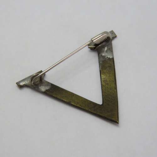 Trench art Victory pin badge