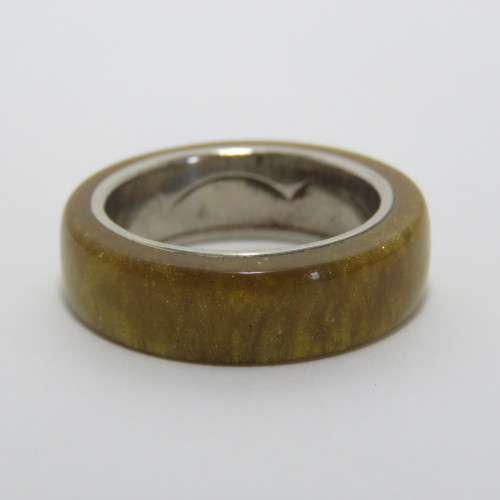 Ring made from vintage Greek coin and resin - Size O