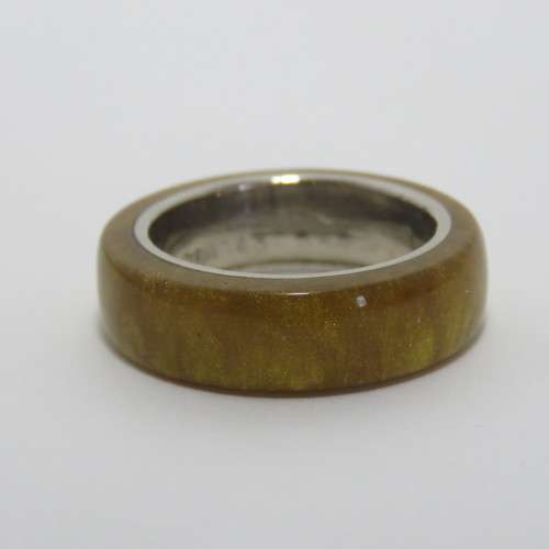 Ring made from vintage Greek coin and resin - Size O