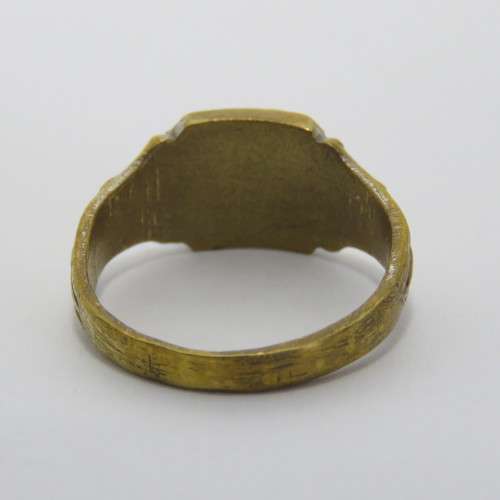 WW2 Italian Brass DVX Mussolini ring - Size V