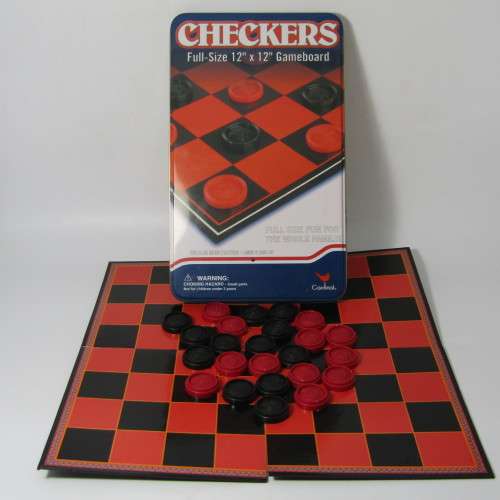 Checkers board game in tin by Cardinal