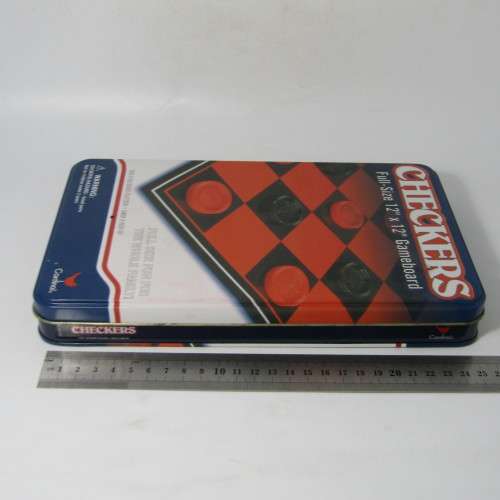 Checkers board game in tin by Cardinal