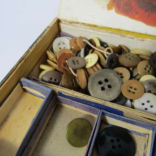 Large lot of Antique button, buckles and collar studs