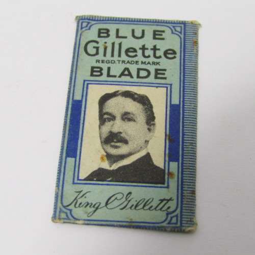 Gillette Blue real vintage blades - unopened pack plus 2 loose blades - unused