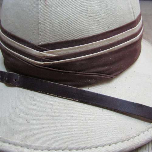 Vintage Chiltern Sunbeta pith helmet tropical safari hat - size 60