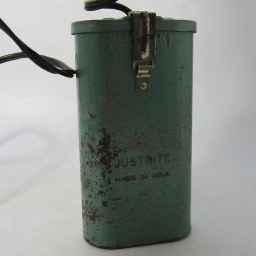 Vintage Justrite headlamp flash light