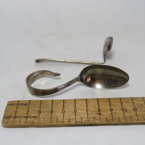 Vintage silverplated baby feeding set in case