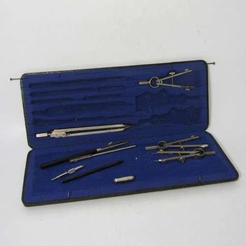 Lot of 2 vintage incomplete drawing sets