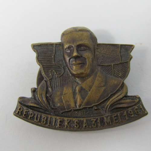 HF Verwoerd 1961 Republic festival pin badge