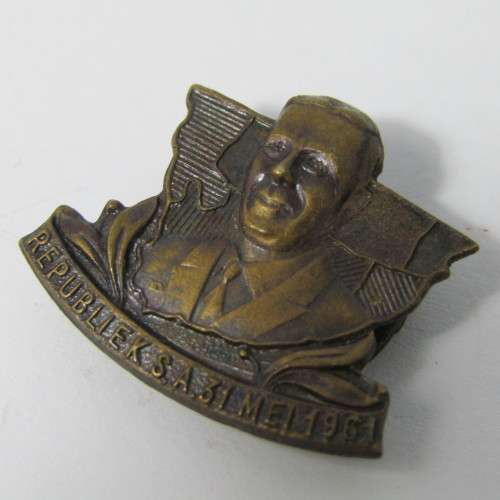 HF Verwoerd 1961 Republic festival pin badge