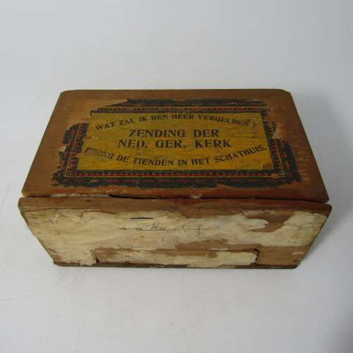 Vintage Dutch Reformed Church donation box