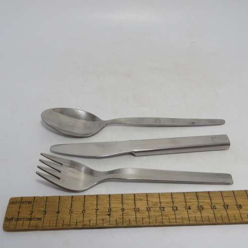 Old stainless steel pikstel cutlery set for one
