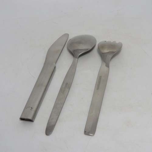 Old stainless steel pikstel cutlery set for one