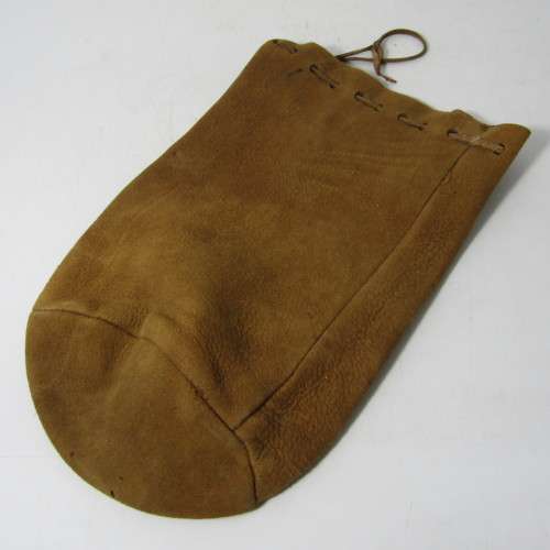 Light brown leather pouch