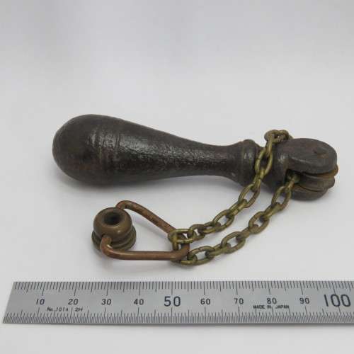 Antique cast iron toilet pull chain handle